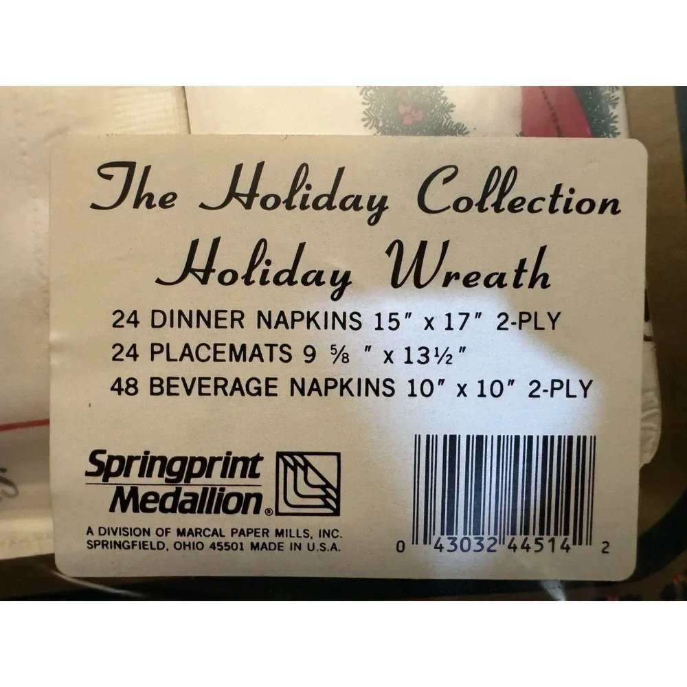 Vintage Holiday Paper Napkins Retro Cute Holidays Lot New NWT Christmas Set